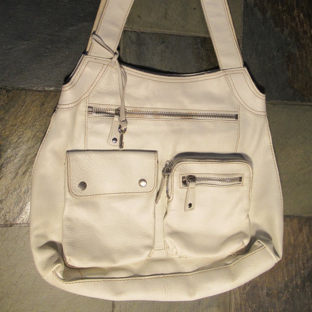 Large Off White Fossil Sutter Bag.